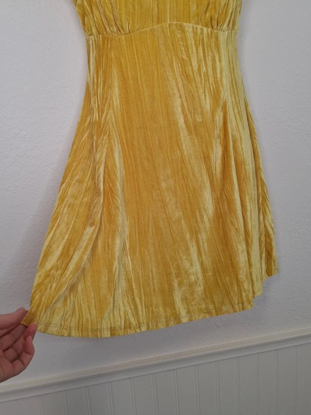 Urban Outfitters Velvet Dress Sz M Babydoll Y2K 90s Whimsygoth Coquette
